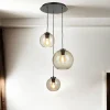 Glaslampen|Retro Lampen*Nowodvorski Hängeleuchte Kugel Schirm Glas T: max. 100cm 3x E27