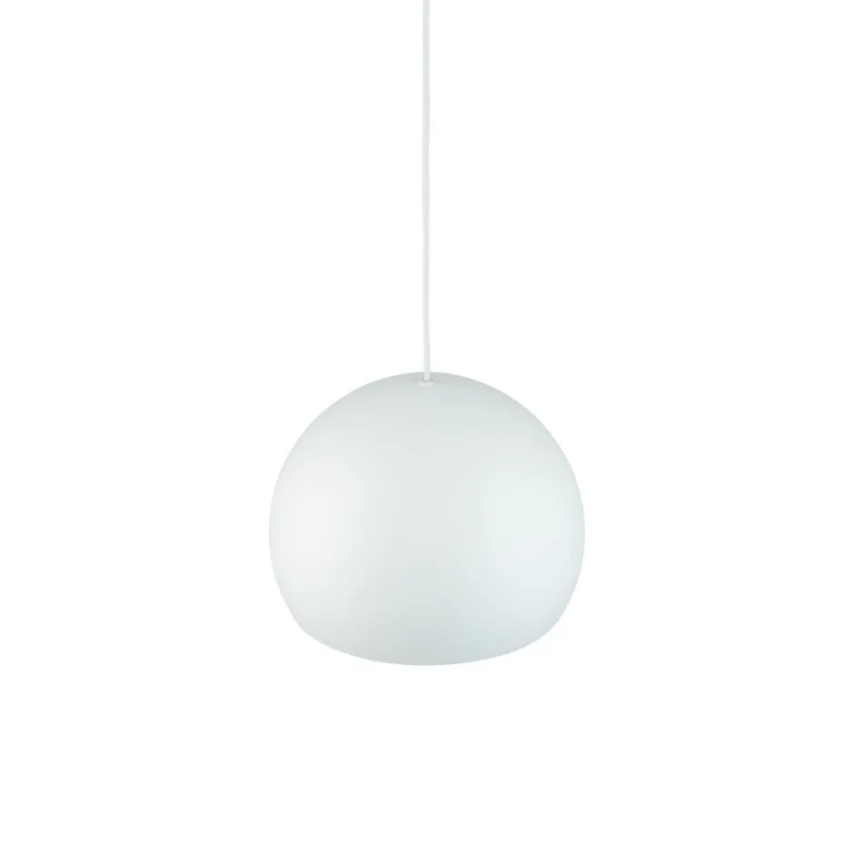 Hängelampen|Esszimmer Lampen*Nowodvorski Hängeleuchte Kugelschirm Ø 27,5 cm GU10 Weiß Metall Retro