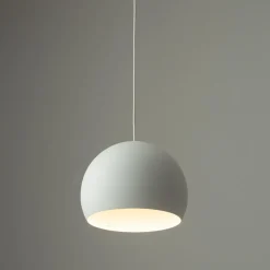 Hängelampen|Esszimmer Lampen*Nowodvorski Hängeleuchte Kugelschirm Ø 27,5 cm GU10 Weiß Metall Retro