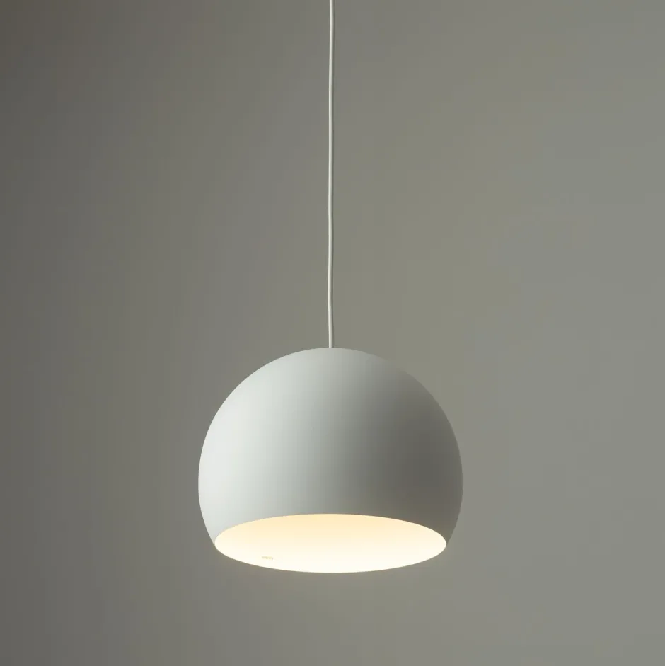 Hängelampen|Esszimmer Lampen*Nowodvorski Hängeleuchte Kugelschirm Ø 27,5 cm GU10 Weiß Metall Retro