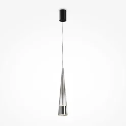 Maytoni Hängeleuchte LED Metall Glas Up Down rund D: 8 cm Chrom< Hängelampen|Led Lampen