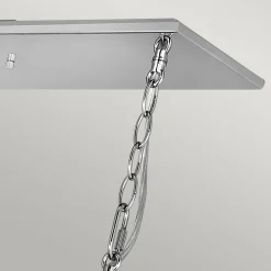Bürolampen|Wohnzimmerlampen*Elstead Hängeleuchte länglich H: max. 142,9 cm Nickel poliert E27