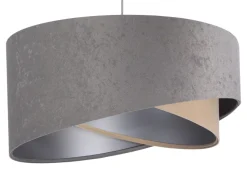 Hängelampen|Esszimmer Lampen*BPS Koncept Hängeleuchte MARLON Grau Beige Silber rund