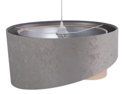 Hängelampen|Esszimmer Lampen*BPS Koncept Hängeleuchte MARLON Grau Beige Silber rund