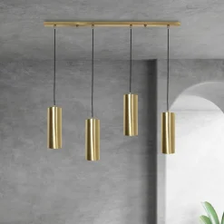 Giovanni Battista Hängeleuchte Messing B: 90cm H: max. 110cm verstellbar 4x E27< Hängelampen|Feuchtraumleuchten