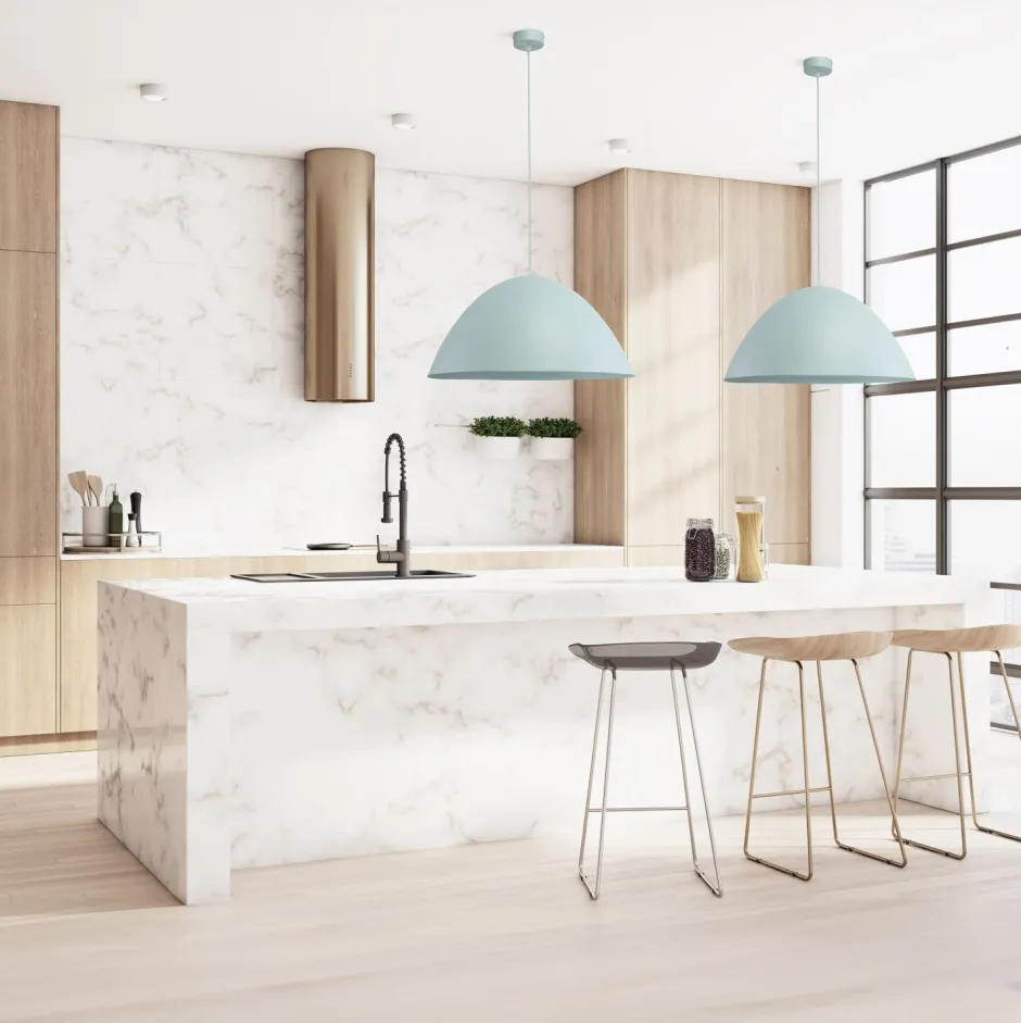 TK Lighting Hängeleuchte Metall Ø 50 cm H: max. 170 cm E27 Mint Grün< Hängelampen|Esszimmer Lampen