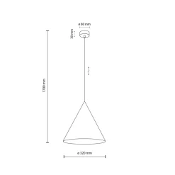 Hängelampen|Esszimmer Lampen*TK Lighting Hängeleuchte Metall Ø 32 cm Kegelschirm E27 Retro Design