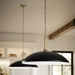 Hängelampen|Wohnzimmerlampen*Elstead Hängeleuchte Metall E27 Ø 50,8 cm in Bronze Schwarz