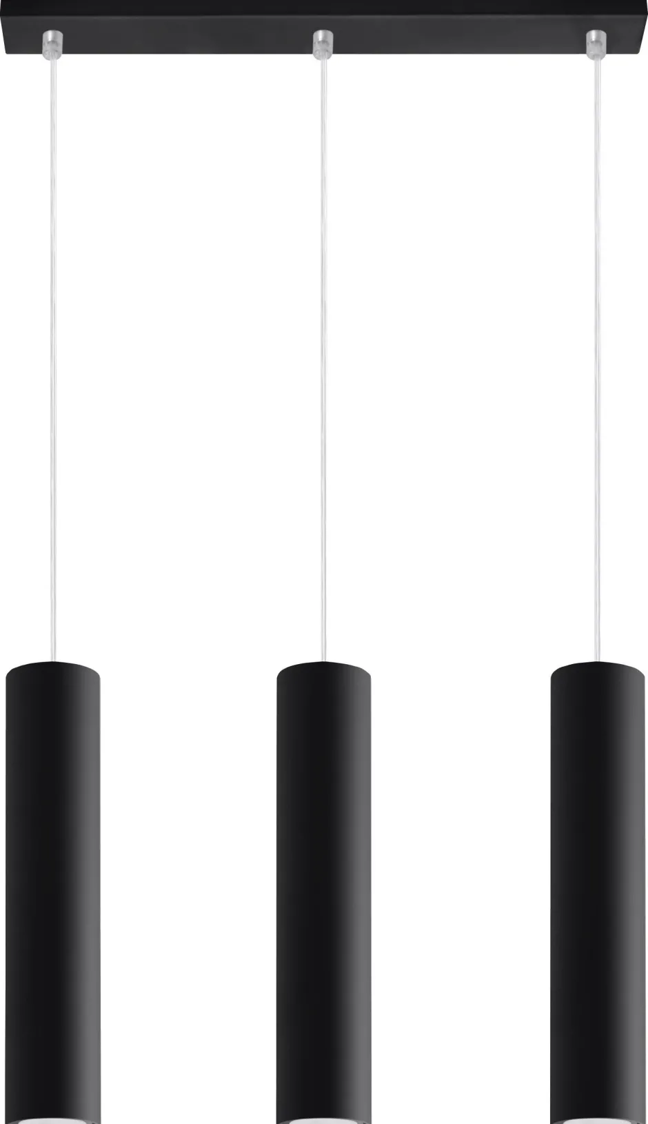 Sollux Hängeleuchte Metall 3-flammig GU10 B: 45 cm Schwarz< Hängelampen|Wohnzimmerlampen