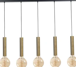 Masterlight Hängeleuchte Metall für E27 Messing Schwarz Esstisch< Wohnzimmerlampen|Esszimmer Lampen