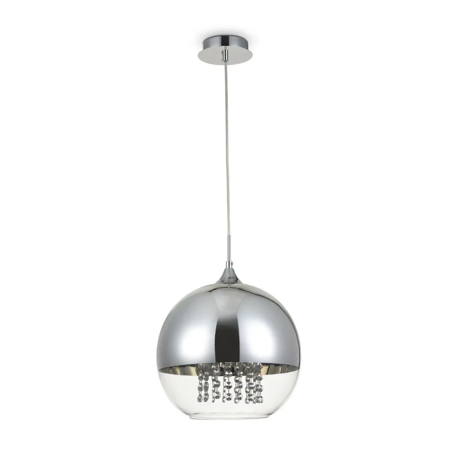 Maytoni Hängeleuchte Metall Glas Ø 30 cm H: max. 105 cm Nickel< Hängelampen|Esszimmer Lampen