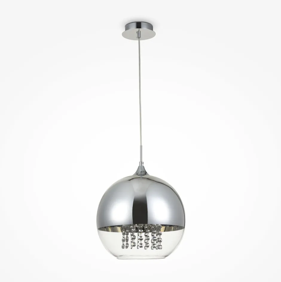 Maytoni Hängeleuchte Metall Glas Ø 30 cm H: max. 105 cm Nickel< Hängelampen|Esszimmer Lampen