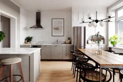 By Rydéns Hängeleuchte Metall Glas B: 100 cm H: max. 160 cm 10x G9< Hängelampen|Bürolampen