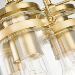 Bürolampen|Wohnzimmerlampen*Elstead Hängeleuchte Metall Glas B: 21,6 cm H: max. 287 cm 3x E27