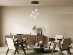 Bürolampen|Kugellampen*Maytoni Hängeleuchte Metall Glas B: 45 cm H: max. 222,5 cm E14