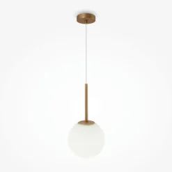 Hängelampen|Esszimmer Lampen*Maytoni Hängeleuchte Metall Glas D: 20 cm rund H: max. 180 cm