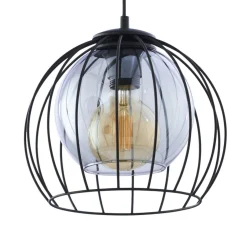 Hängelampen|Kugellampen*TK Lighting Hängeleuchte Metall Glas 3-flammig Schwarz Grau E27