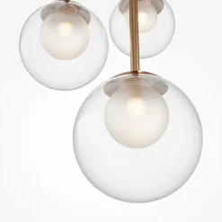 Maytoni Hängeleuchte Metall Glas G9 rund D: 40 cm in Gold CORA< Hängelampen|Bürolampen