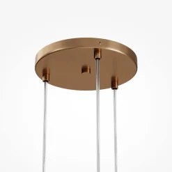 Maytoni Hängeleuchte Metall Glas G9 rund D: 40 cm in Gold CORA< Hängelampen|Bürolampen