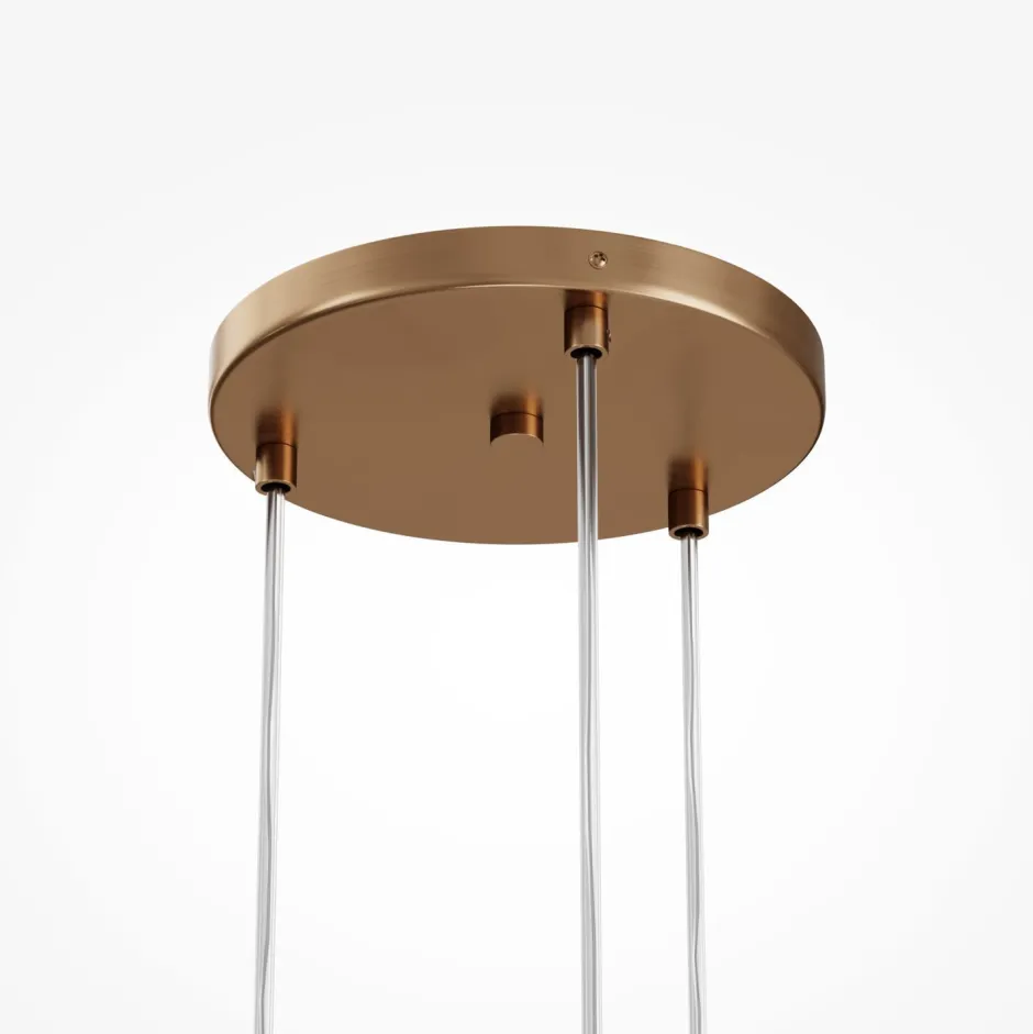 Maytoni Hängeleuchte Metall Glas G9 rund D: 40 cm in Gold CORA< Hängelampen|Bürolampen