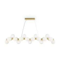 Hängelampen|Bürolampen*Maytoni Hängeleuchte Metall Glas H: max. 133,9 cm in Gold Weiß
