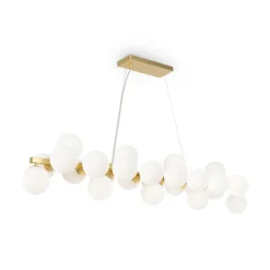 Hängelampen|Bürolampen*Maytoni Hängeleuchte Metall Glas H: max. 133,9 cm in Gold Weiß