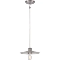 Elstead Hängeleuchte Metall Glas in Nickel Ø29cm Esstisch Küche< Maritime Lampen|Rustikale Lampen