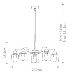 Hängelampen|Bürolampen*Elstead Hängeleuchte Metall Glas Vintage verstellbare Höhe