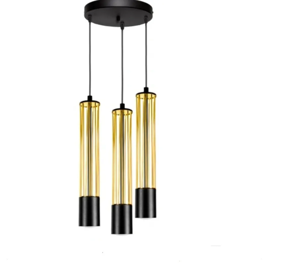 Belis Hängeleuchte Metall GU10 Ø35 cm Schwarz Gold 3-flammig< Hängelampen|Bürolampen