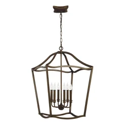 Elstead Hängeleuchte Metall in Messing antik Vintage NADICIA< Vintage Lampen|Wohnzimmerlampen