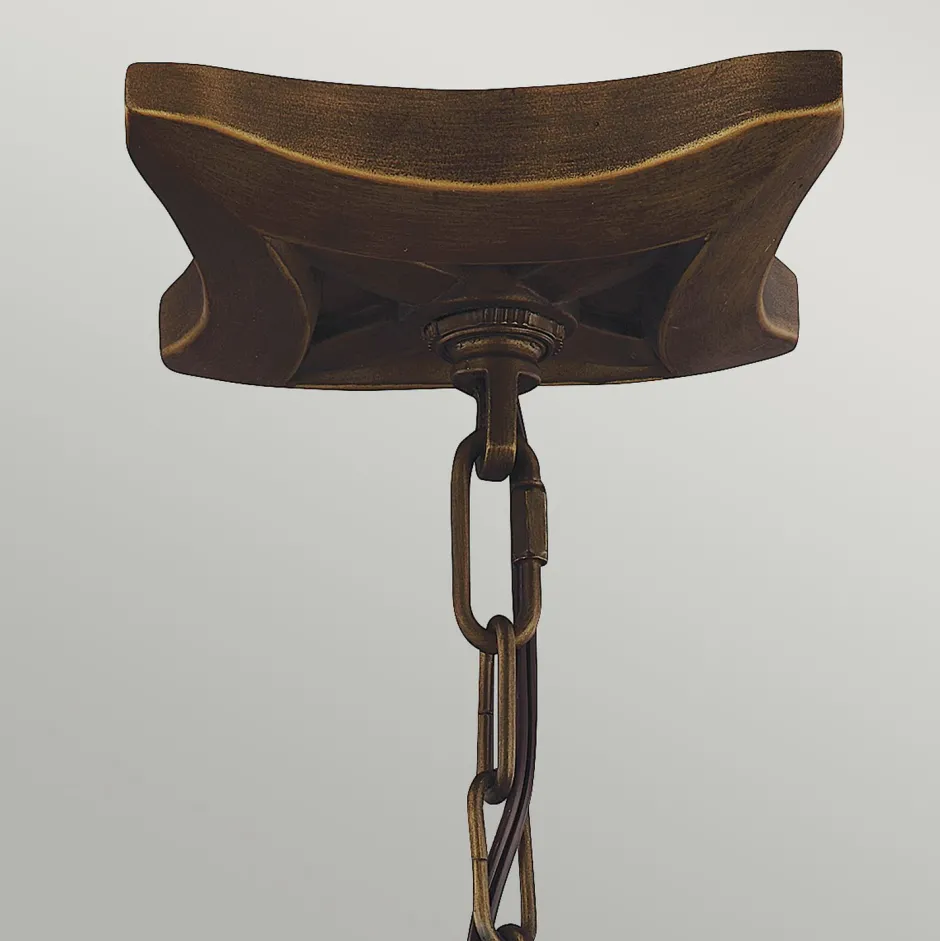 Elstead Hängeleuchte Metall in Messing antik Vintage NADICIA< Vintage Lampen|Wohnzimmerlampen