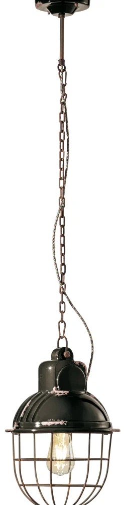 Wohnzimmerlampen|Keramiklampen*Ferroluce Hängeleuchte Metall Keramik E27 Ø 26 cm H: max. 115 cm