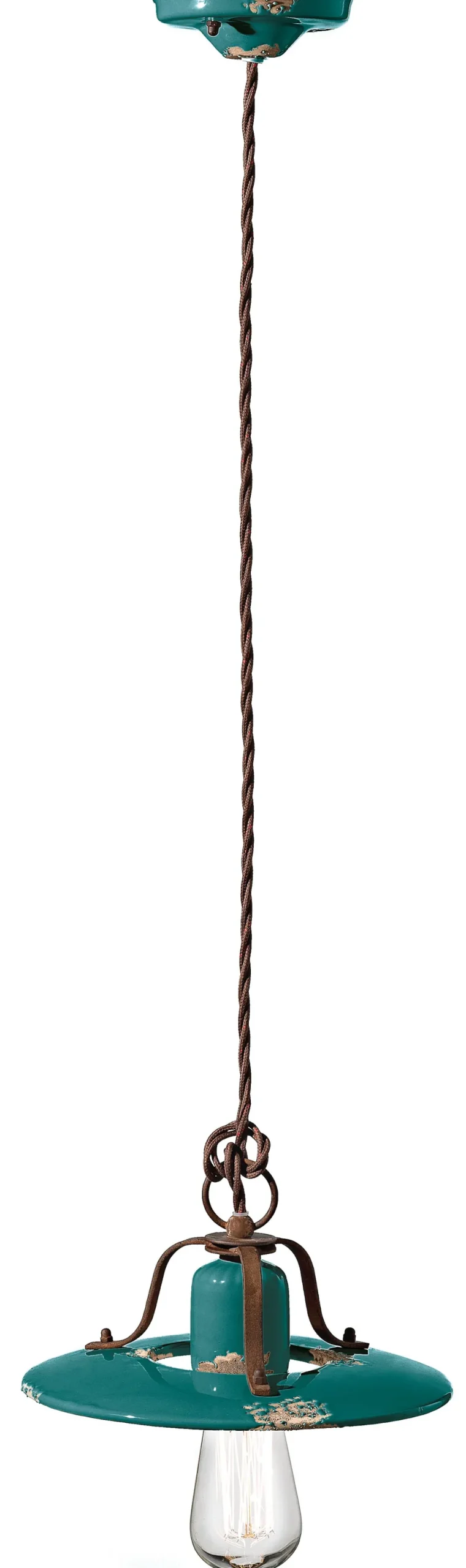 Ferroluce Hängeleuchte Metall Keramik D: 25 cm E27 rund NICOLA< Wohnzimmerlampen|Keramiklampen