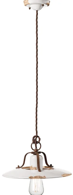 Ferroluce Hängeleuchte Metall Keramik rund Ø 30 cm E27 NICOLA< Wohnzimmerlampen|Keramiklampen