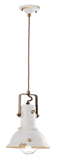 Wohnzimmerlampen|Keramiklampen*Ferroluce Hängeleuchte Metall Keramik E27 rund D: 23 cm Vintage