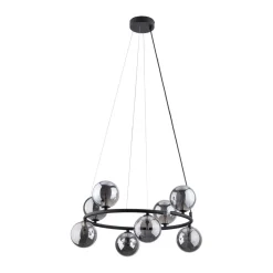 TK Lighting Hängeleuchte Metall Rauchglas G9 Ø 62 cm H: max. 140 cm< Hängelampen|Bürolampen
