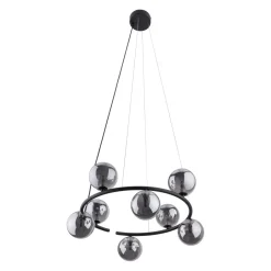 TK Lighting Hängeleuchte Metall Rauchglas G9 Ø 62 cm H: max. 140 cm< Hängelampen|Bürolampen