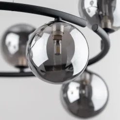 TK Lighting Hängeleuchte Metall Rauchglas G9 Ø 62 cm H: max. 140 cm< Hängelampen|Bürolampen