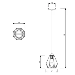 Luminex Hängeleuchte Metall Retro Design dekorativ ARIYAN< Hängelampen|Esszimmer Lampen