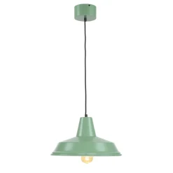 Luminex Hängeleuchte Metall rund Ø36cm Grün Küche Esstisch< Vintage Lampen|Industrie Lampen