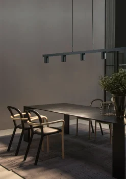 Masterlight Hängeleuchte Metall Schwarz 5-flammig 130 cm lang< Hängelampen|Wohnzimmerlampen