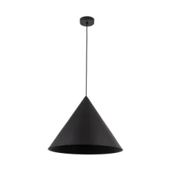 TK Lighting Hängeleuchte Metall Schwarz Ø 50 cm groß E27 Kegelschirm< Hängelampen|Esszimmer Lampen