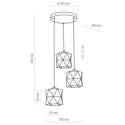 TK Lighting Hängeleuchte Metall Stoff E27 in Weiß Silber< Hängelampen|Bürolampen