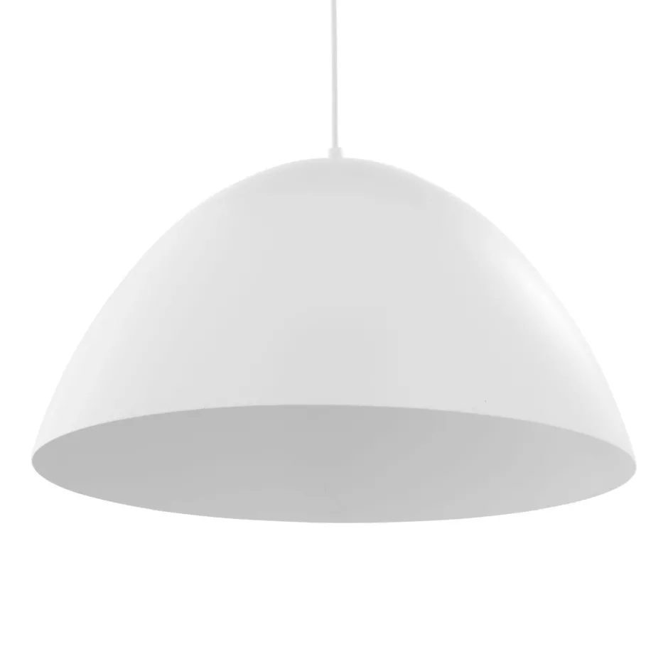 Hängelampen|Moderne Lampen*TK Lighting Hängeleuchte Metall Weiß Ø 50 cm rund E27 MIRANDA