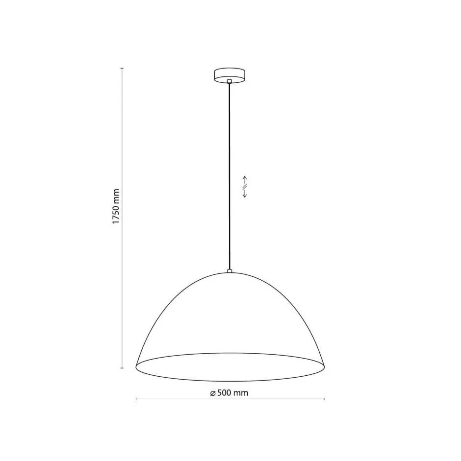 Hängelampen|Moderne Lampen*TK Lighting Hängeleuchte Metall Weiß Ø 50 cm rund E27 MIRANDA
