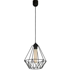 Luminex Hängeleuchte mit Schirm Metall Schwarz geometrisch< Hängelampen|Esszimmer Lampen