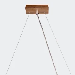 Hängelampen|Bürolampen*Elstead Hängeleuchte Modern B: 85 cm Furnier aus Teak Holz Glas 3x E27