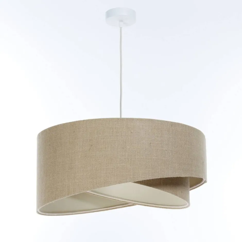 Hängelampen|Bürolampen*BPS Koncept Hängeleuchte Natur E27 rund D: 45 cm Modern Boho