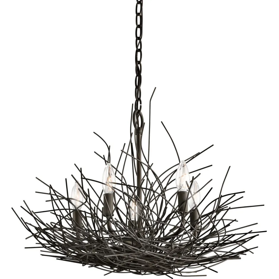 Elstead Hängeleuchte NELL Bronze Antik 5xE14 kürzbar Lampe< Hängelampen|Wohnzimmerlampen