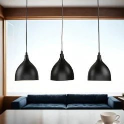 Luminex Hängeleuchte NOAK in Schwarz 3-flmg< Hängelampen|Esszimmer Lampen
